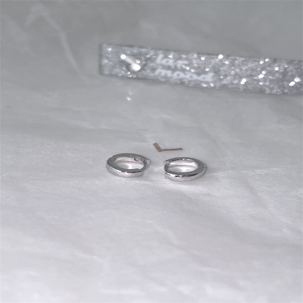 A관 - 925 실버 심플 미니 큐빅 링 귀걸이 [EH-4209] 25.10-3