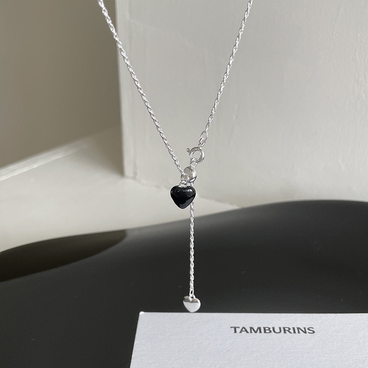 A관 - 925 실버 슬라이드 하트 펜던트 목걸이 [XL-1222] 25.11-1