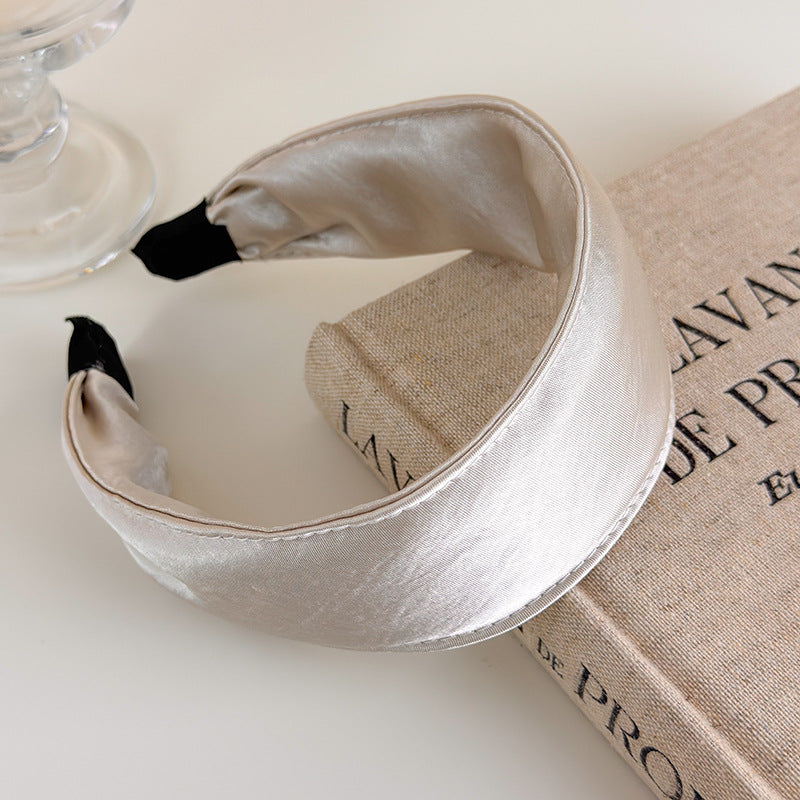 E관 - 새틴 패브릭 와이드 머리띠 [27515] 25.09-4