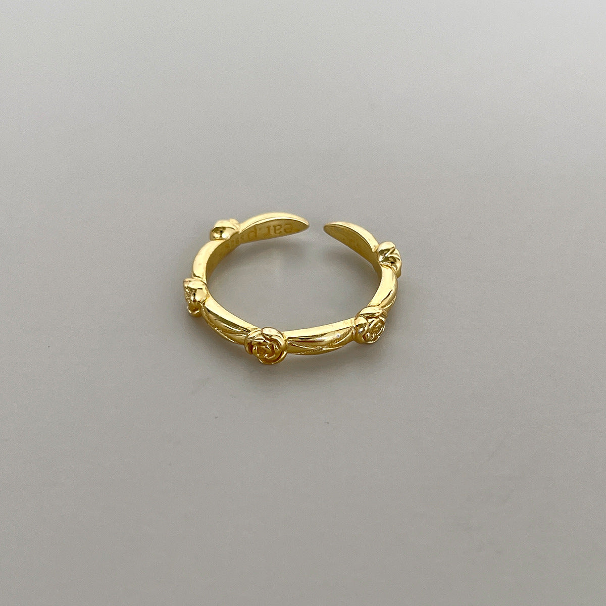 A관 - 925 실버 다이아 패턴 리본 장미 큐빅 반지 [JZ-0712] 25.10-5