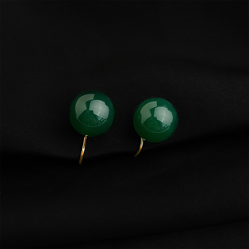 C관 - 18K 도금 에나멜 플라워 이어커프 귀걸이 [EJ0301S] 25.03-1