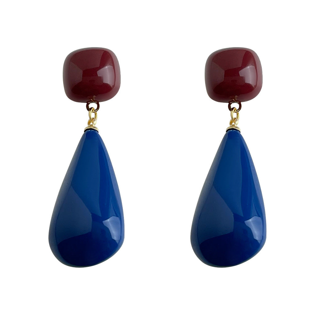 C관 - 핸드메이드 레진 드롭 925 은침 귀걸이 [7030] 25.11-3