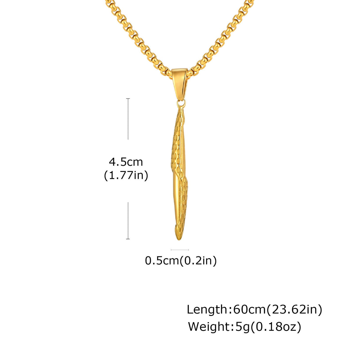 G관 - 스테인리스 총알 펀칭 나선형 펜던트 목걸이 [PN-2217] 25.11-1