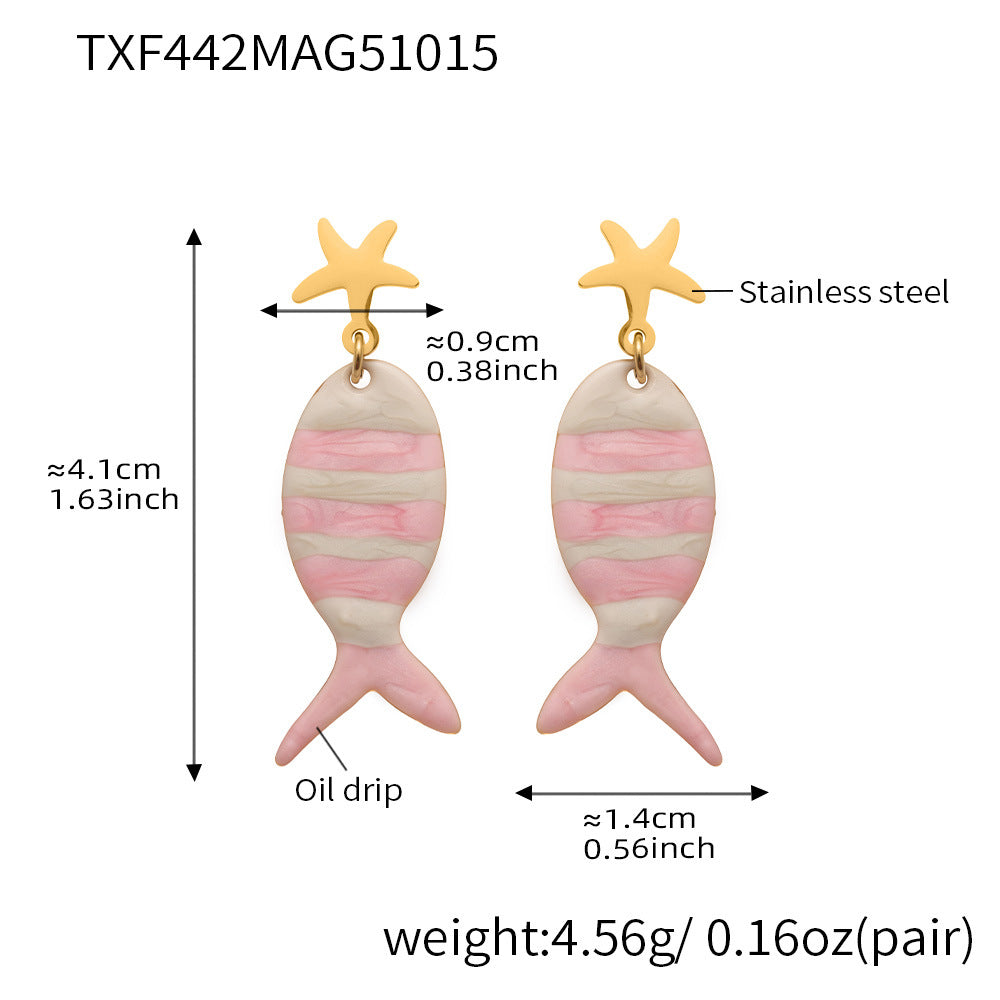 D관 - 스테인리스 스틸 문어 물고기 큐빅 펜던트 목걸이 팔찌 귀걸이 [TXP441] 25.10-4