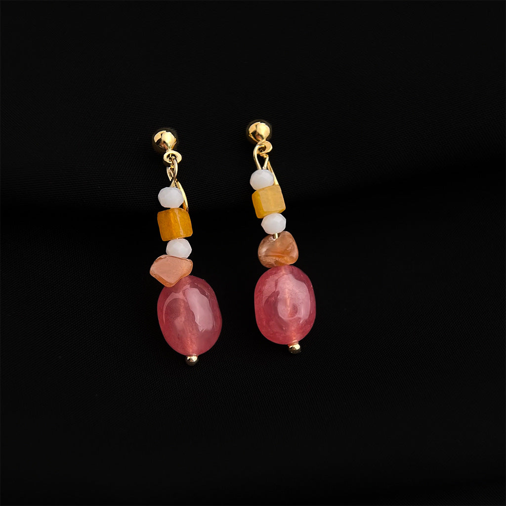 C관 - 18K 도금 에나멜 플라워 이어커프 귀걸이 [EJ0301S] 25.03-1