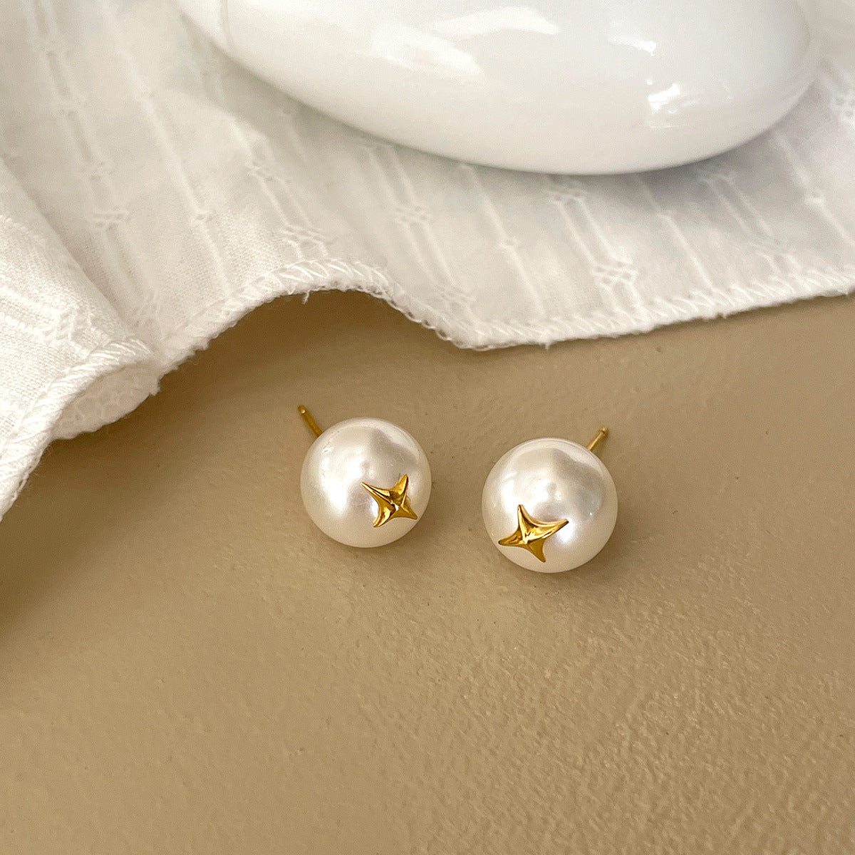 A관 - 925 은침 진주 별 스터드 귀걸이 [EH-3997] 25.10-2