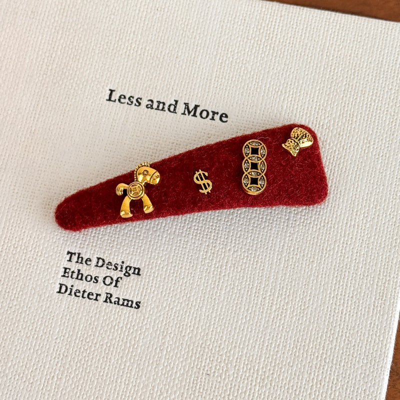 E관 - 레드 말 별 코인 삼각형 헤어핀 [27821] 25.12-3