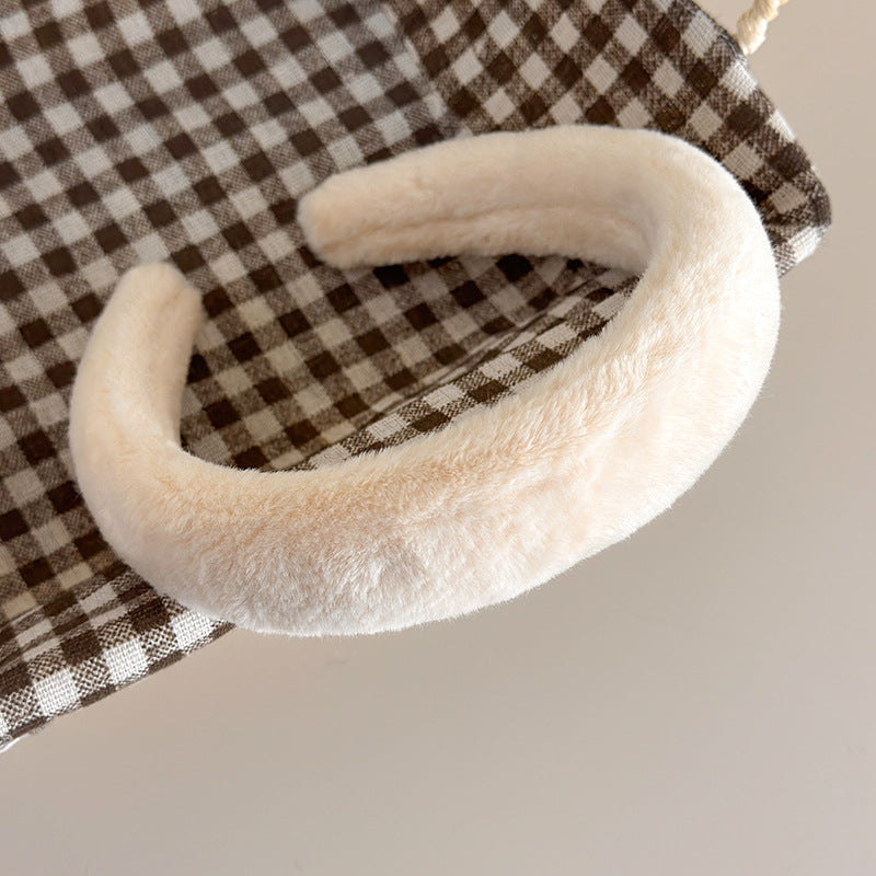 E관 - 퍼 소재 파스텔 볼륨 와이드 머리띠 [19179] 25.11-3