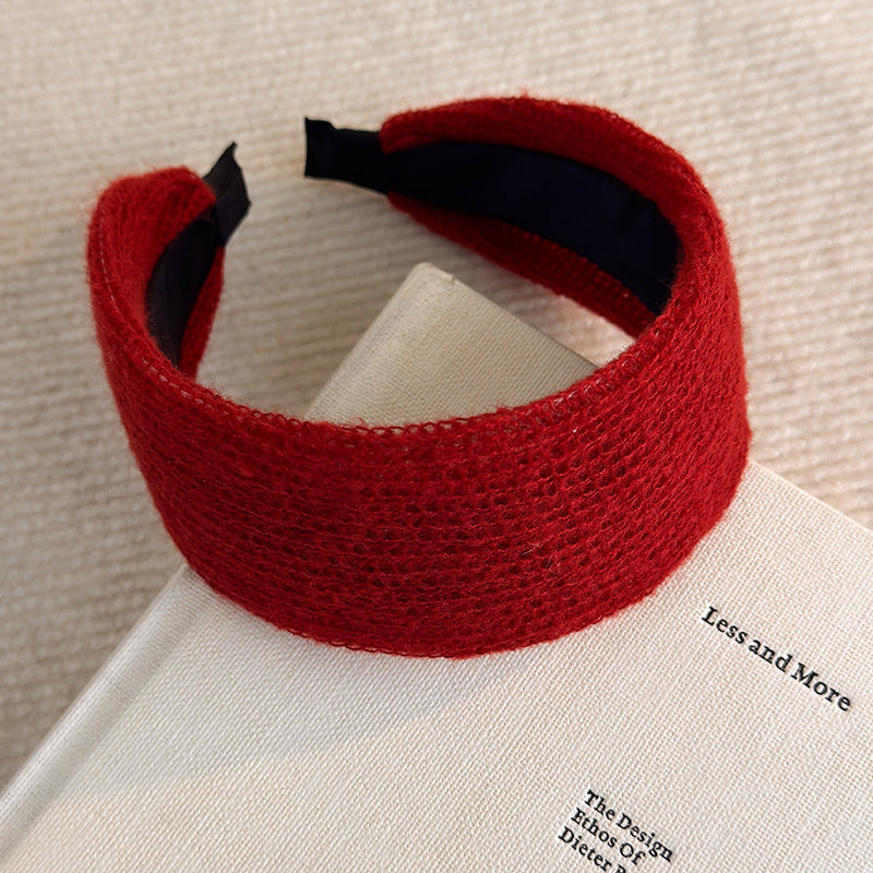 E관 - 니트 소재 볼륨 와이드 머리띠 [27794] 25.12-3