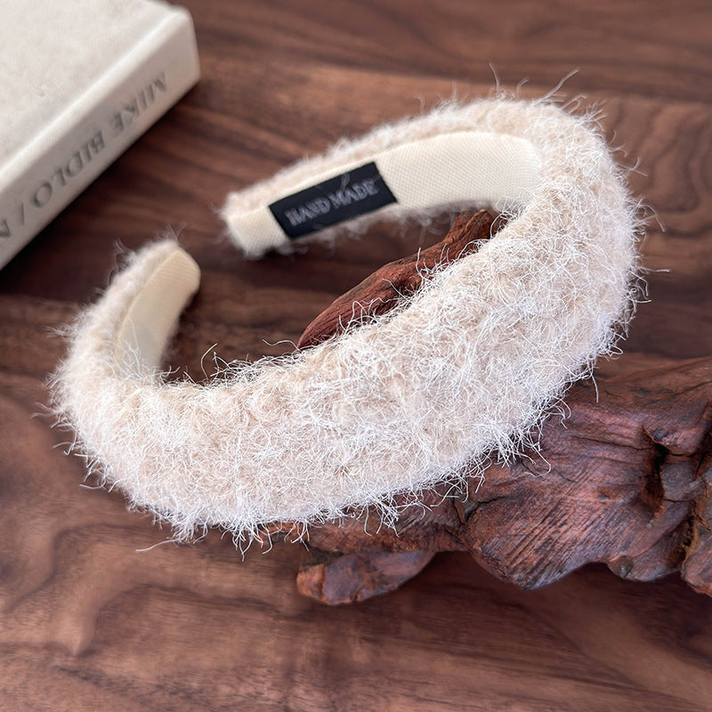 E관 - 가을 겨울 컬러 퍼 양털 머리띠 [26149] 25.12-1