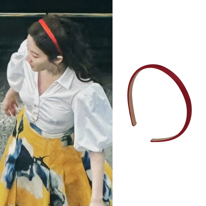 E관 - 레드 디자인 슬림 머리띠 [25582] 24.06-3
