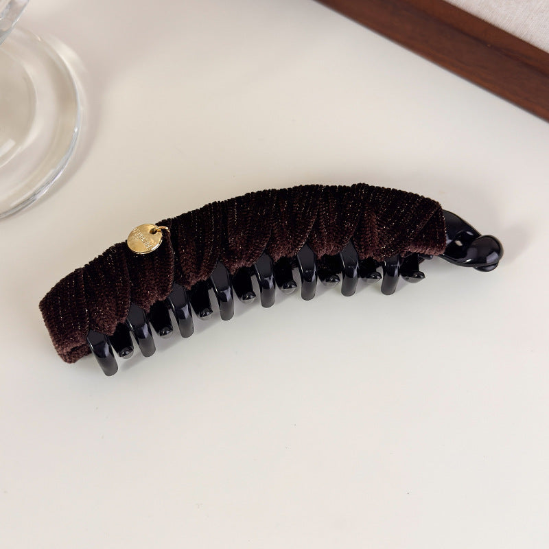 E관 - 가을겨울 벨벳 패브릭 삼각형 집게핀 [27720] 25.11-4