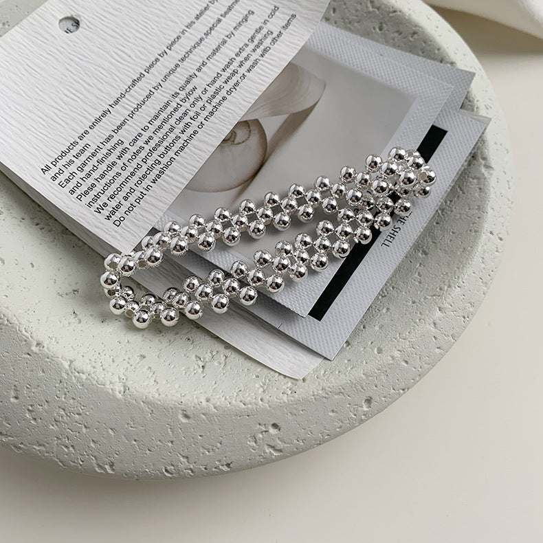 A관 - 925 실버 유광 핸드메이드 비즈 묶음 반지 팔찌 [JA2] 25.09-4