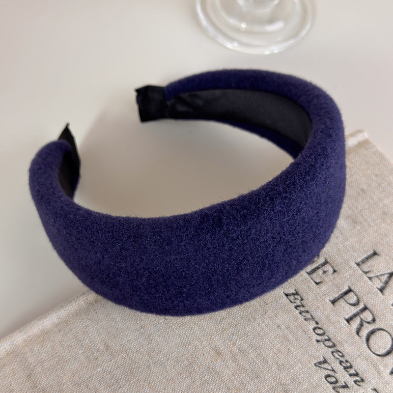 E관 - 모직 울 소재 볼륨 와이드 머리띠 [27699] 25.11-3