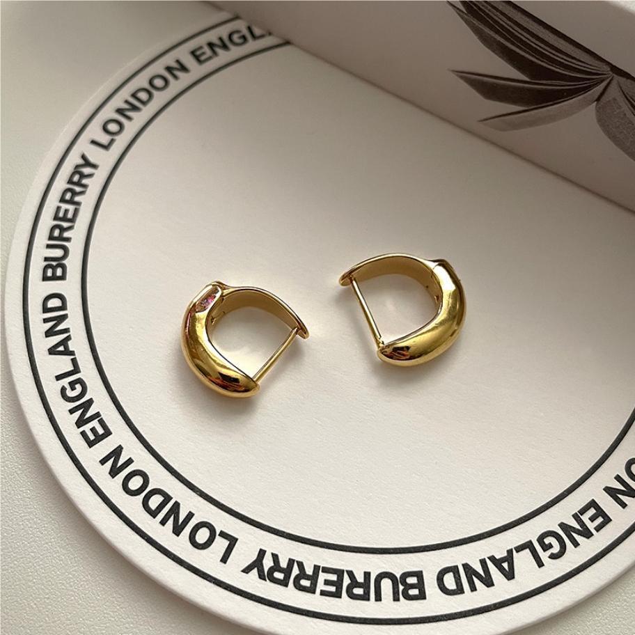 F관 - 925 실버 비대칭 깍인 디자인 링 귀걸이 [C1062] 25.09-4