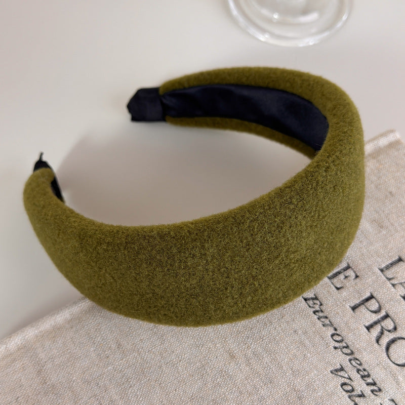 E관 - 모직 울 소재 볼륨 와이드 머리띠 [27699] 25.11-3