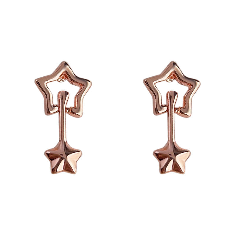 C관 - 미니 로즈 골드 유성 귀걸이 귀여운 귀걸이 [3866] 24.04-3