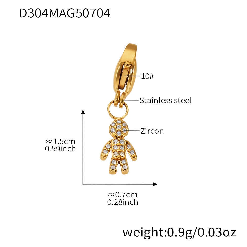 D관 - 스테인리스 스틸 DIY 다중 펜던트 팔찌 목걸이 [E670] 25.09-4