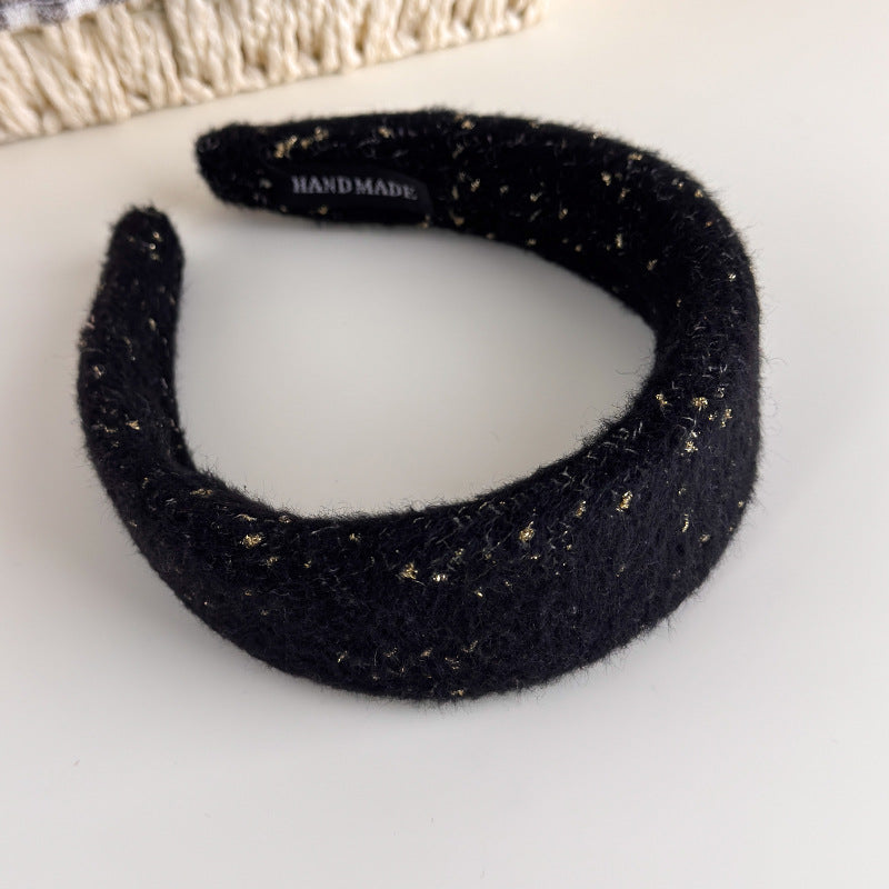 E관 - 모직 니트 금사 와이드 머리띠 [27725] 25.11-4