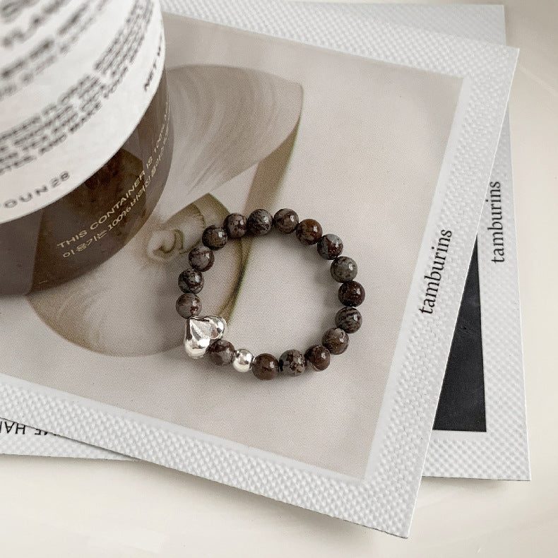 A관 - 클로버 십자가 하트 코끼리 미니 펜던트 925실버 비즈 반지 [RC] 25.11-4