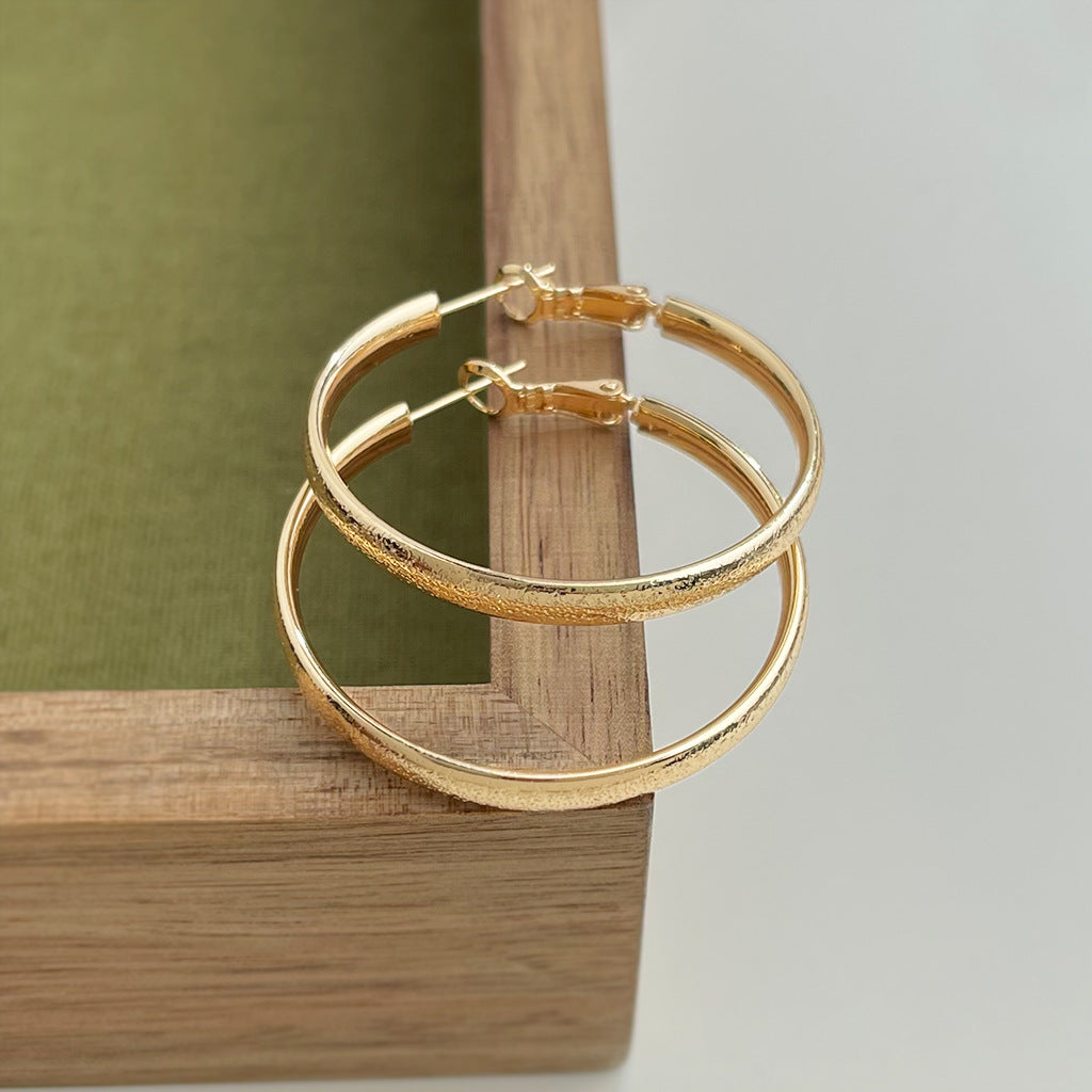 C관 - 무광 14K 도금 미니멀 링 귀걸이 [5731-5736] 25.03-3