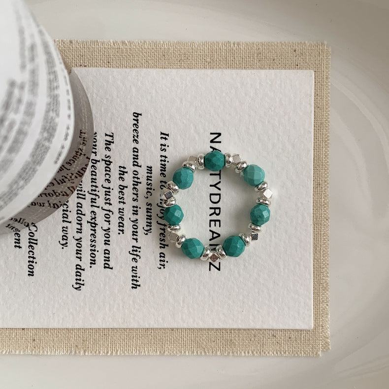 A관 - 아게이트 칼세도니 담수진주 비즈 925실버 반지 [RA] 25.11-4