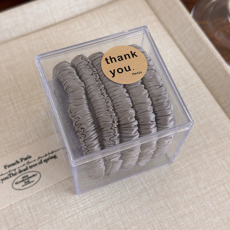 E관 - 새틴 고탄력 자국 없는 머리끈 헤어밴드 [27549] 25.10-1