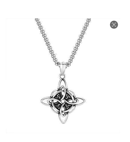 G관 - 스테인리스 스틸 원형 매듭 디자인 펜던트 목걸이 [PN-1945] 25.10-5