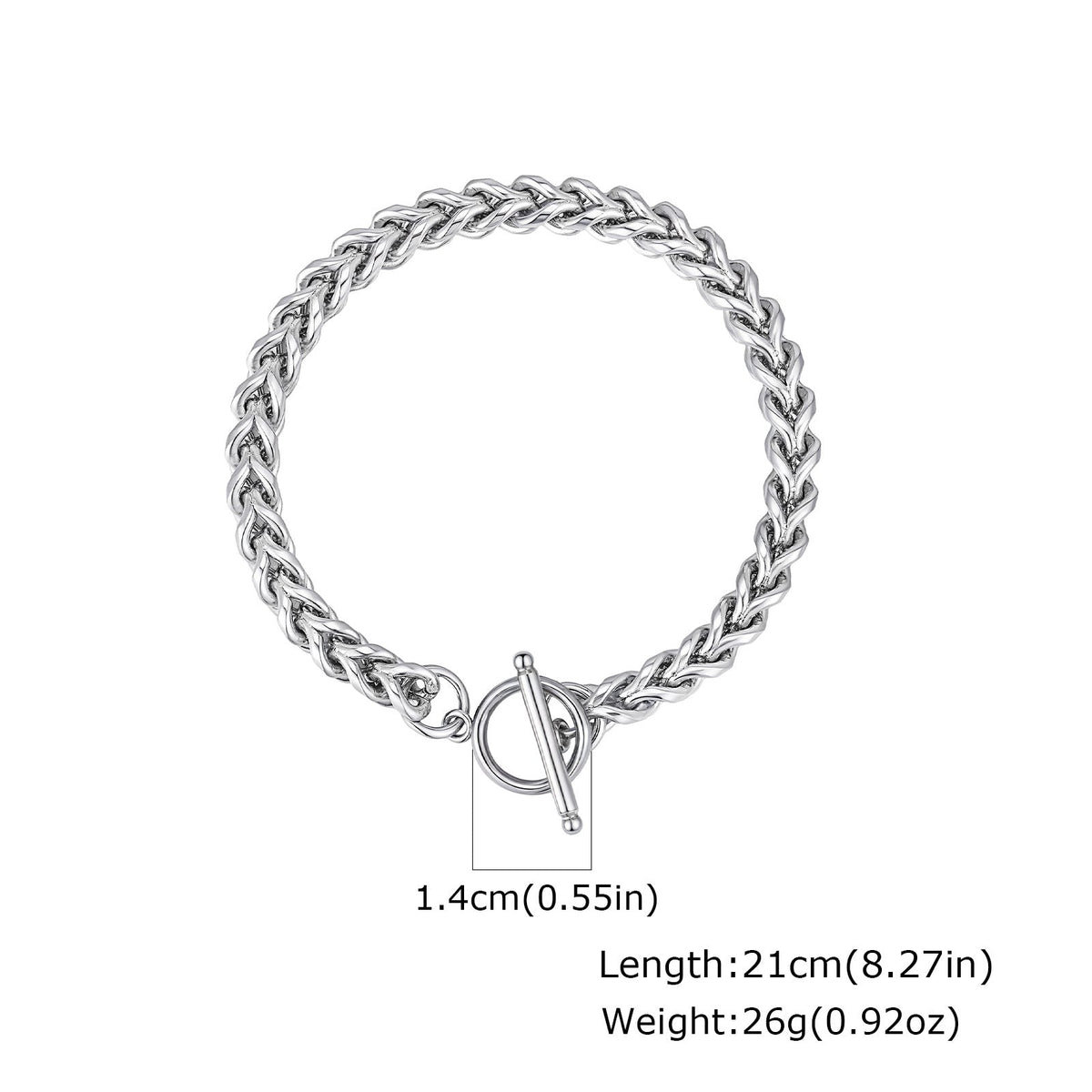 G관 - 스테인리스 스틸 체인 OT 고리 팔찌 [BR-1749] 25.12-1