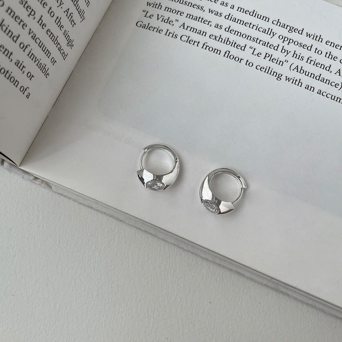 A관 - 큐빅 925 은침 링 후프 귀걸이 [EH-2549.SJ] 25.12-3