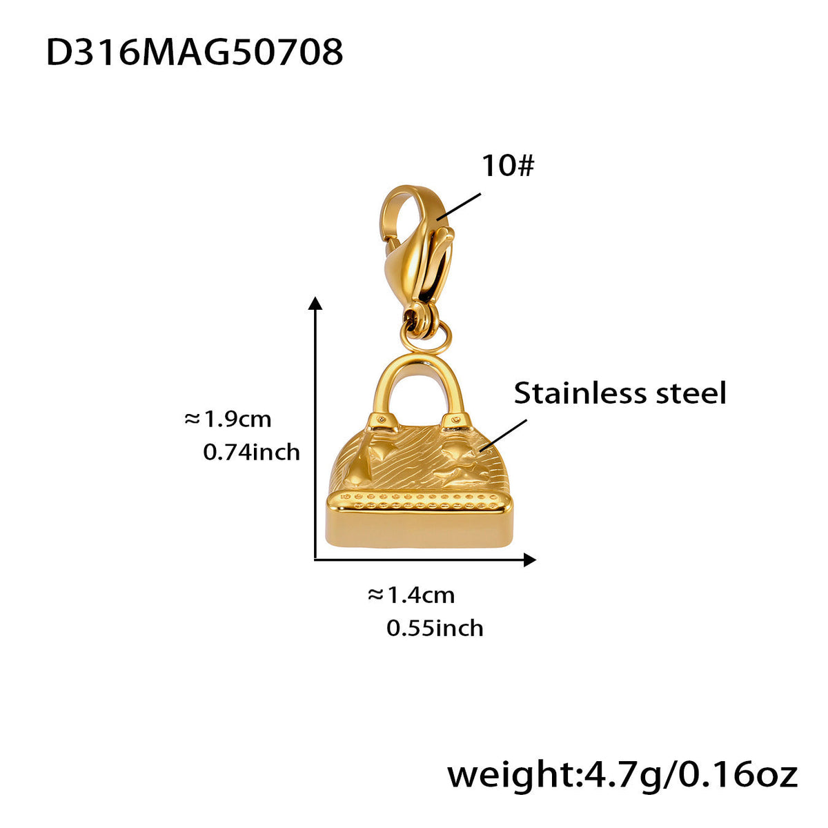 D관 - 스테인리스 스틸 DIY 다중 펜던트 팔찌 목걸이 [E670] 25.09-4