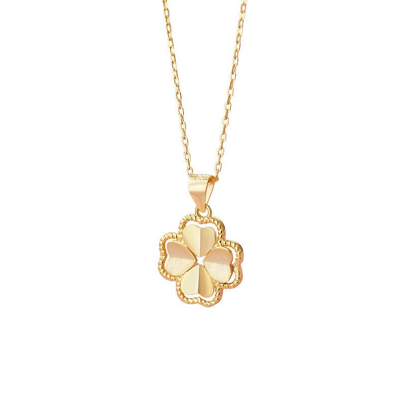 B관 - 네잎클로버 디자인 펜던트 925 실버 목걸이 [YC2347N_1] 25.11-3