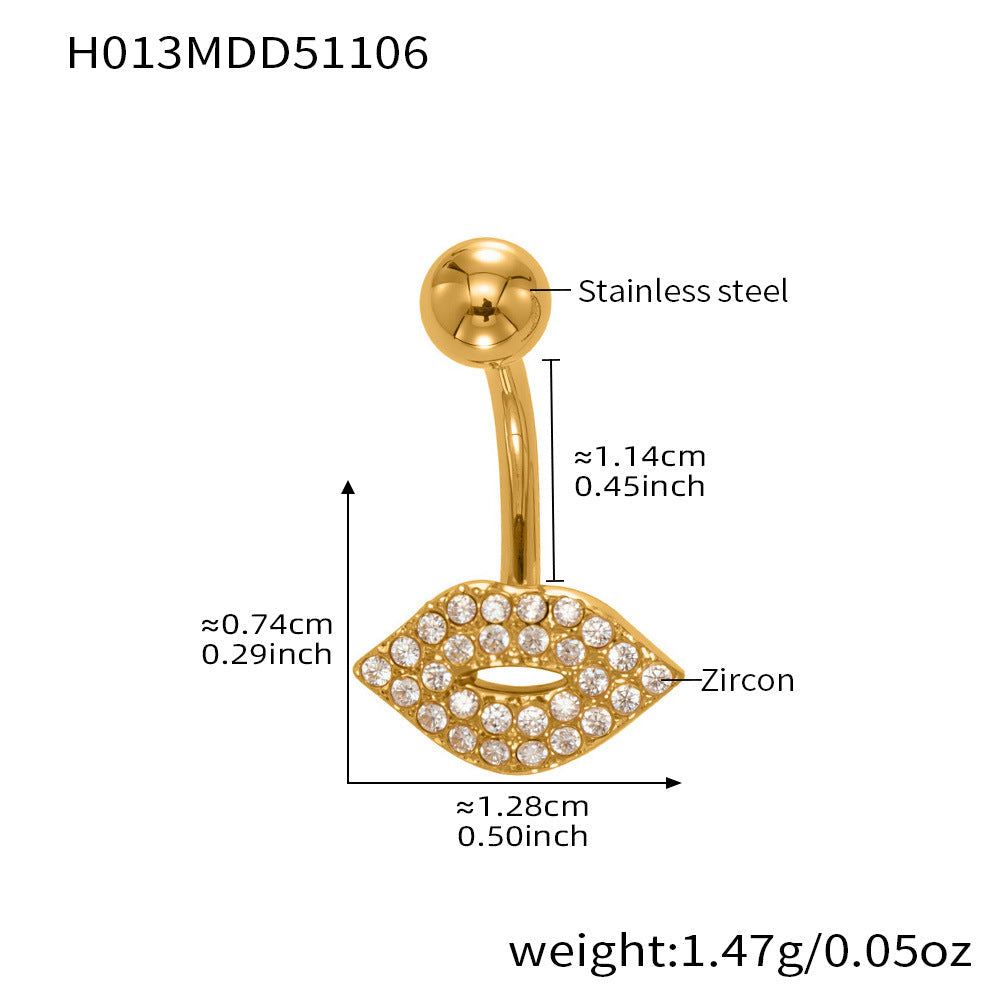 D관 - 스테인리스 스틸 풀 큐빅 18K 도금 피어싱 귀걸이 [H009] 25.11-2