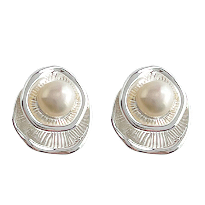 C관 - 14K 도금 925 은침 담수 진주 귀걸이 [5226] 25.02-2