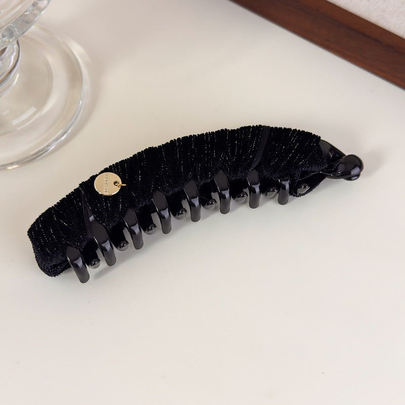 E관 - 가을겨울 벨벳 패브릭 삼각형 집게핀 [27720] 25.11-4