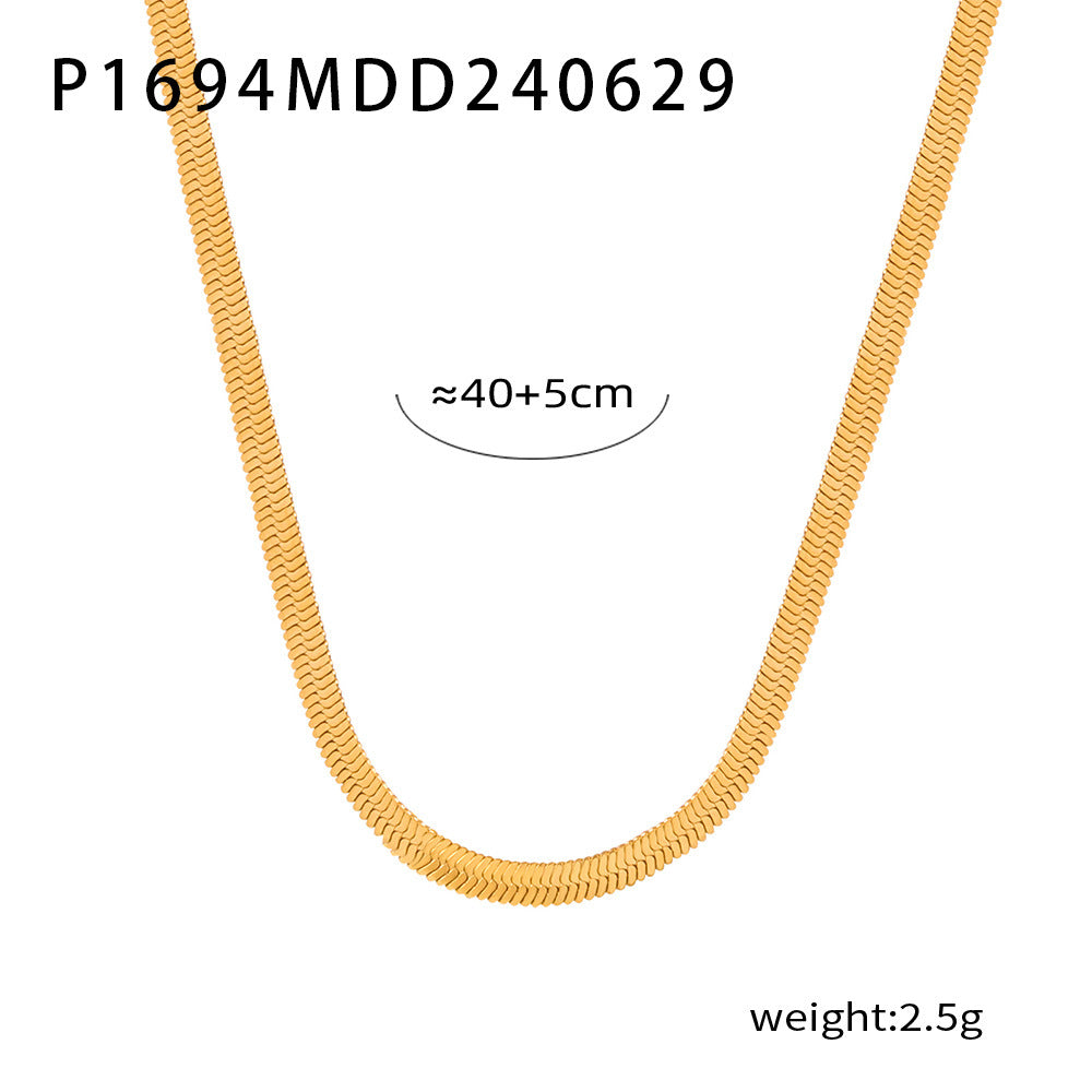 D관 - 티타늄 스틸 18K 도금 동물 펜던트 블레이드 체인 캐주얼 목걸이 [P1857-P1694] 24.07-1
