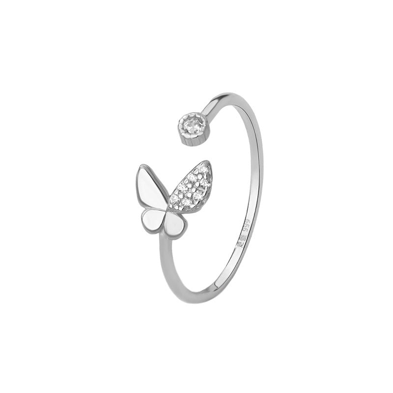 B관 - 999 실버 심플 나비 큐빅 반지 [YC3213R_1] 25.10-4