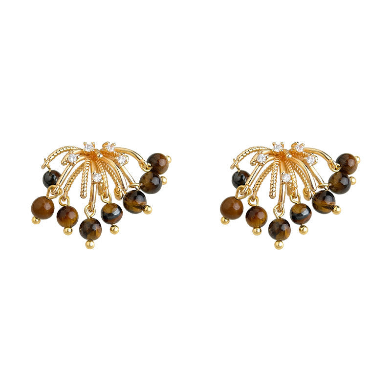 C관 - 핸드메이드 925 은침 호안석 큐빅 귀걸이 [6906] 25.10-2