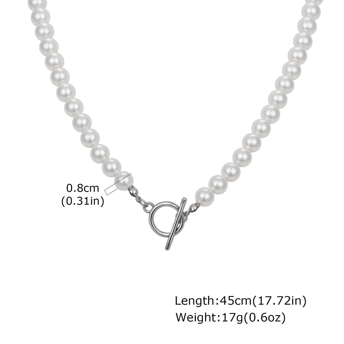 G관 - 스테인리스 스틸 큐빅 십자가 펜던트 진주 목걸이 [PN-2238] 25.10-4