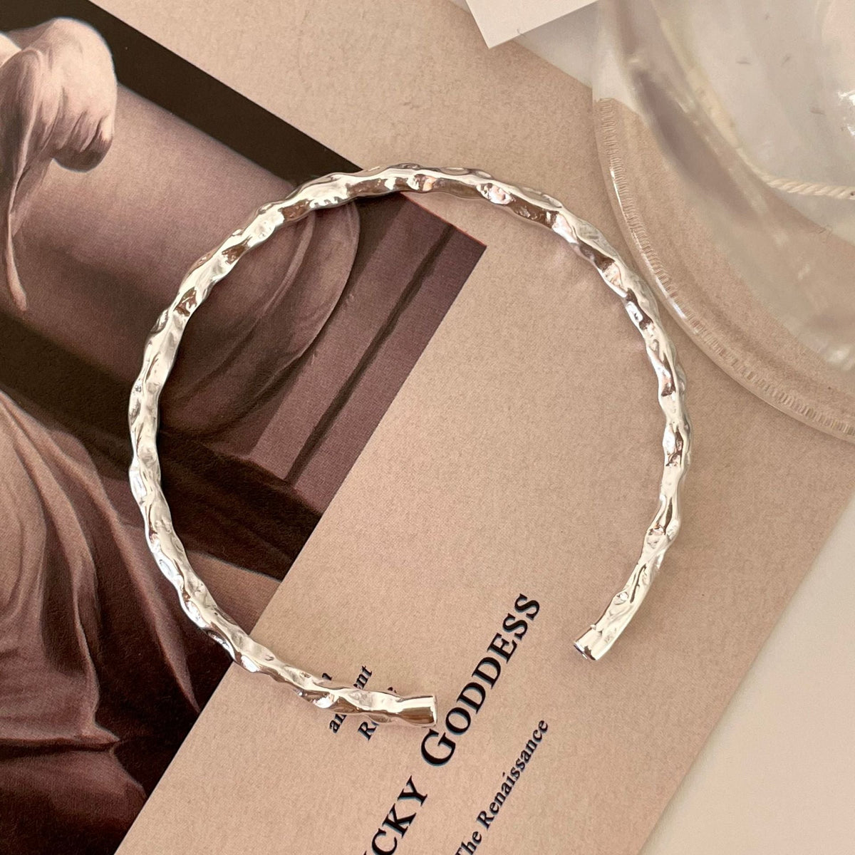 F관 - 925 실버 무광 비정형 오픈형 팔찌 [A255] 25.12-1