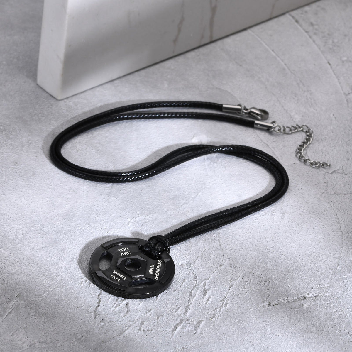 G관 - 스테인리스 덤벨 플레이트 바벨 펜던트 목걸이 [PN-1891] 25.11-2