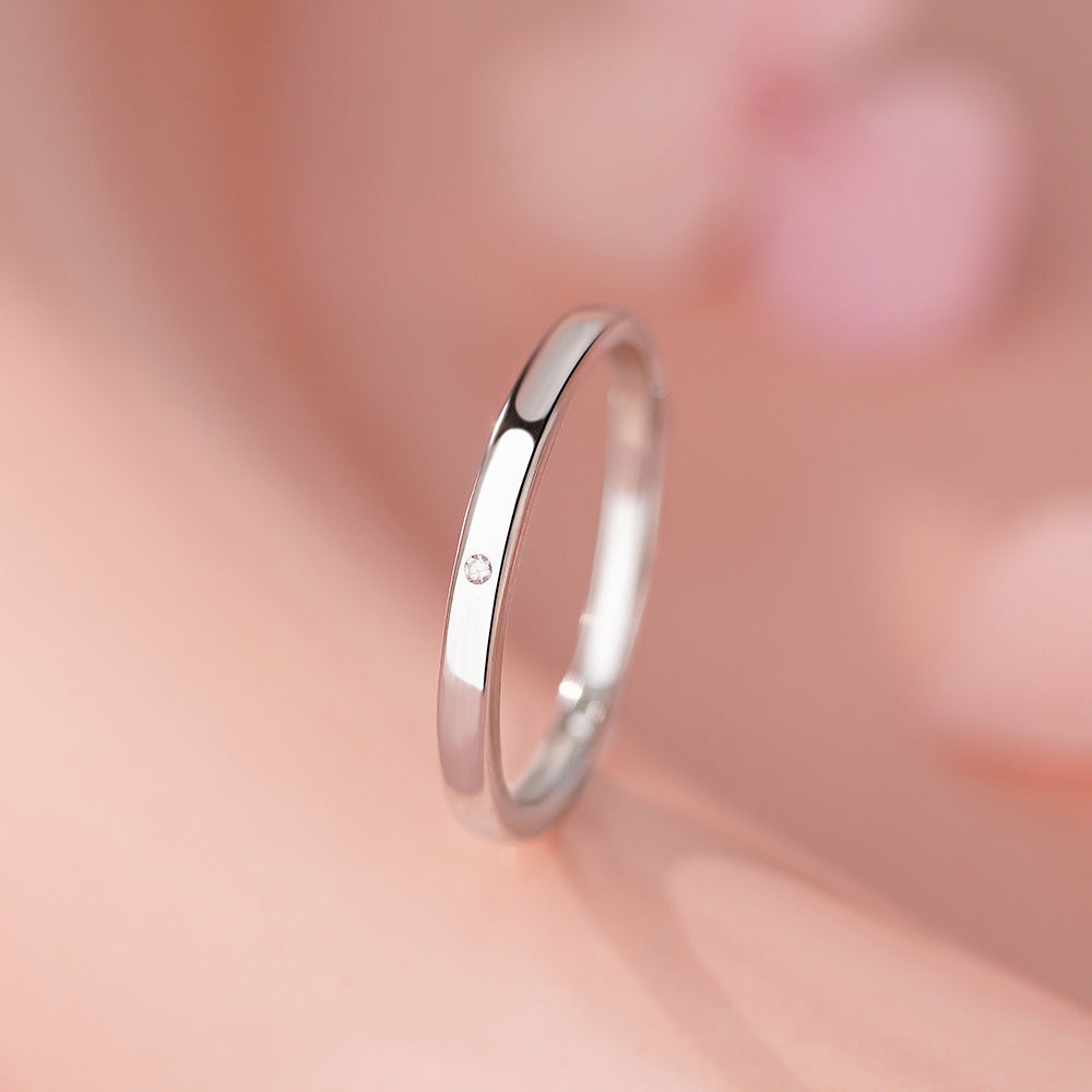 B관 - 999 실버 미니멀 큐빅 커플 반지 [YC4861R_1] 25.12-2