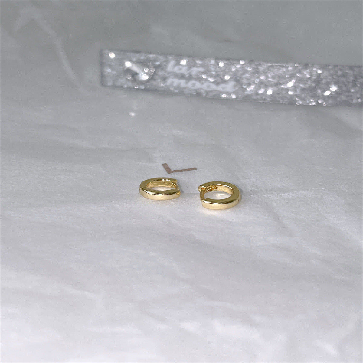 A관 - 925 실버 심플 미니 큐빅 링 귀걸이 [EH-4209] 25.10-3