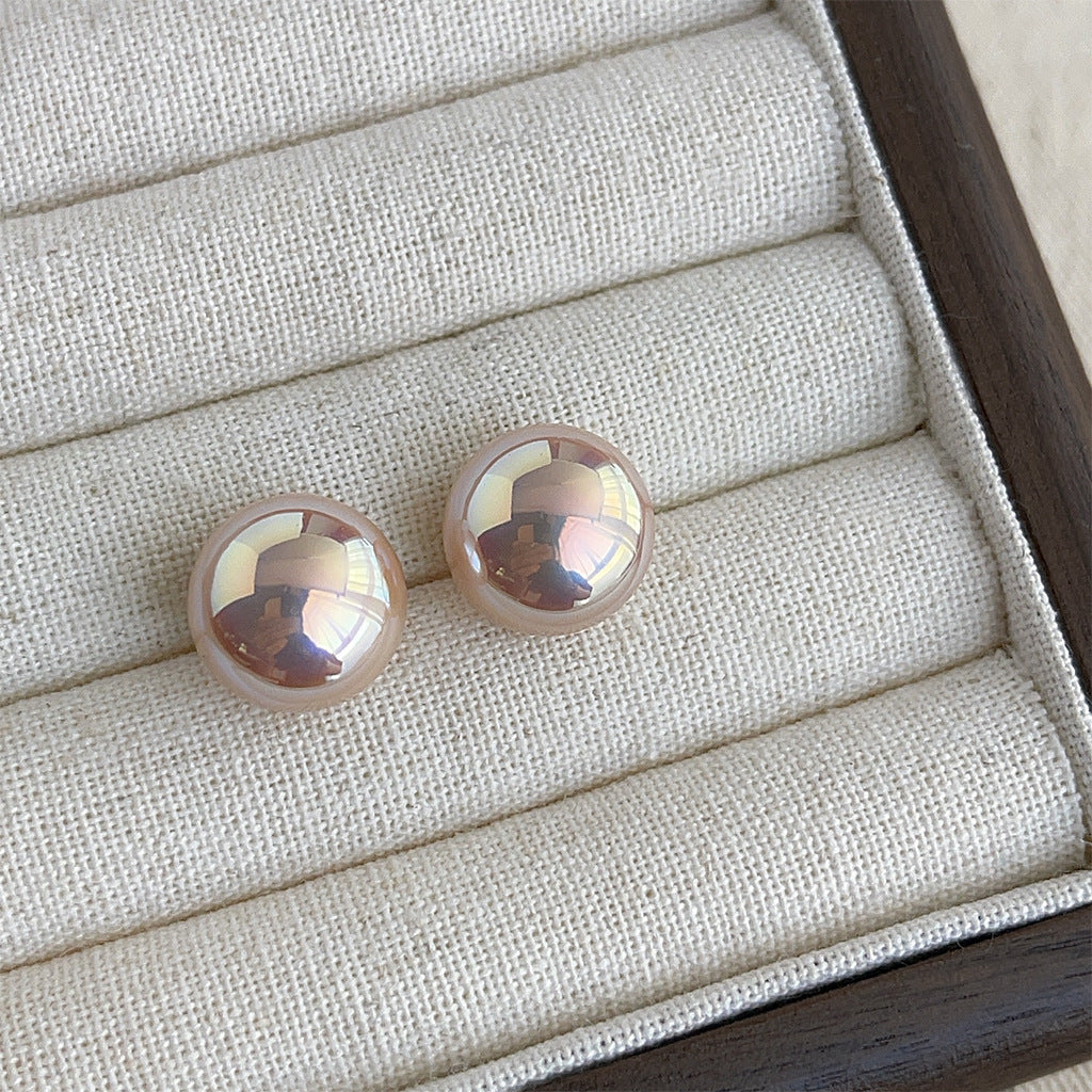 C관 - 핑크 펄 고품질 담수 진주 우아한 은침 귀걸이 [4557-4561] 24.07-2