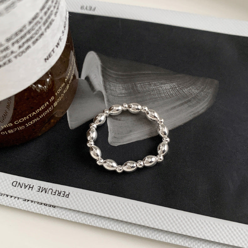 A관 - 클로버 십자가 하트 코끼리 미니 펜던트 925실버 비즈 반지 [RC] 25.11-4