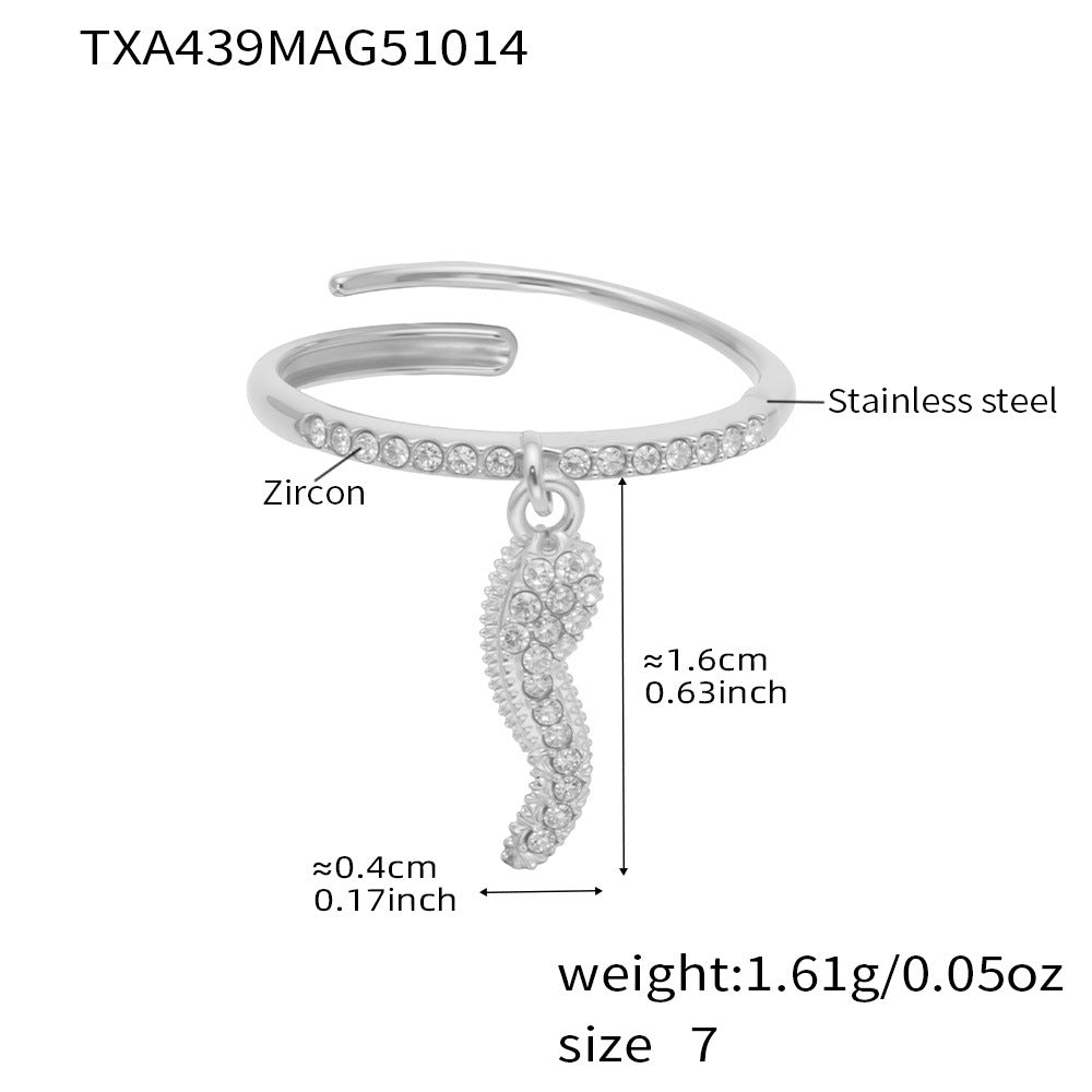 D관 - 스테인리스 스틸 큐빅 체리 딸기 펜던트 목걸이 팔찌 반지 [TXP437] 25.10-4