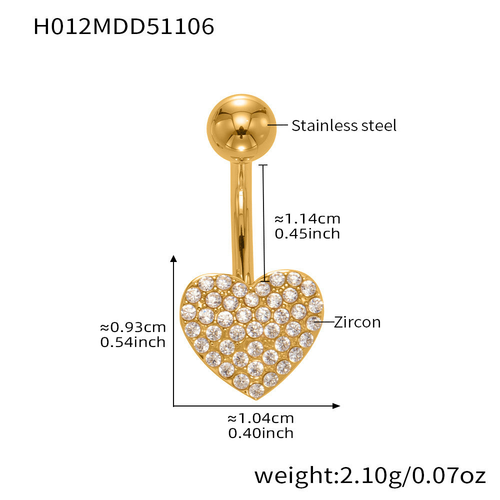 D관 - 스테인리스 스틸 풀 큐빅 18K 도금 피어싱 귀걸이 [H009] 25.11-2