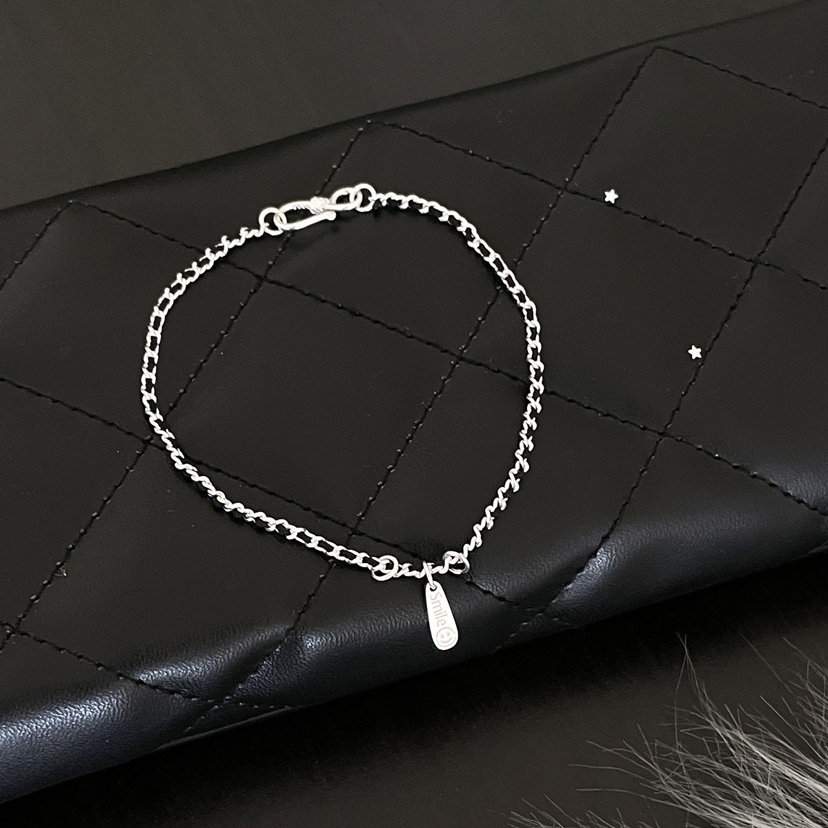 A관 - 925 실버 스마일 웨이브 체인 팔찌 [SL-482] 25.09-4