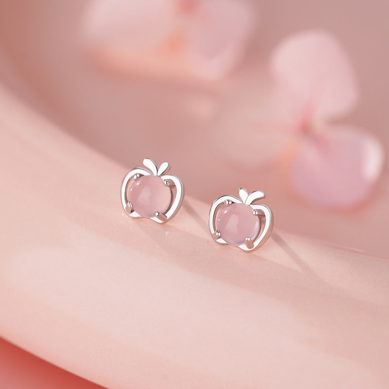 B관 - 과일 사과 모양 999 실버 귀걸이 [YC5016E_1] 25.11-3