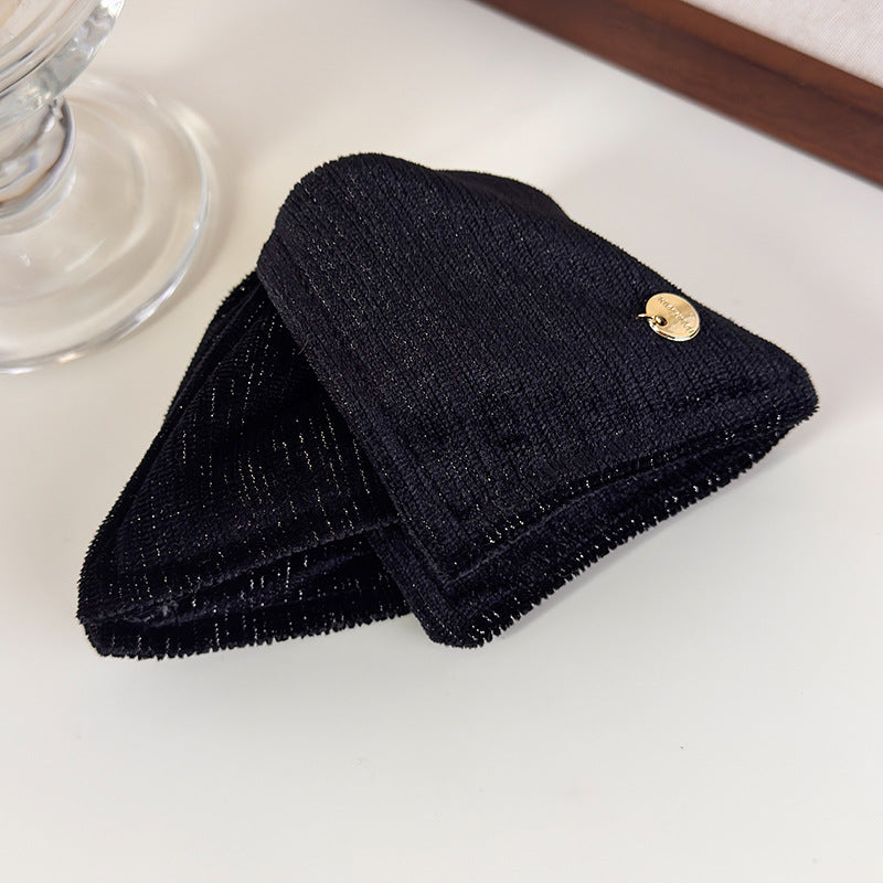 E관 - 가을겨울 벨벳 패브릭 삼각형 집게핀 [27720] 25.11-4